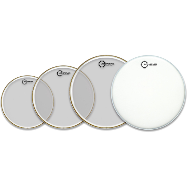Aquarian Classic Clear Tom Pack 10,12,16 Free 14 CC-C